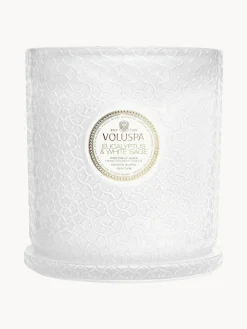 Best Voluspa Bougie parfumée artisanale à cinq mèches Maison Blanc (eucalyptus, cardamome, sauge & écorce d'hinoki)