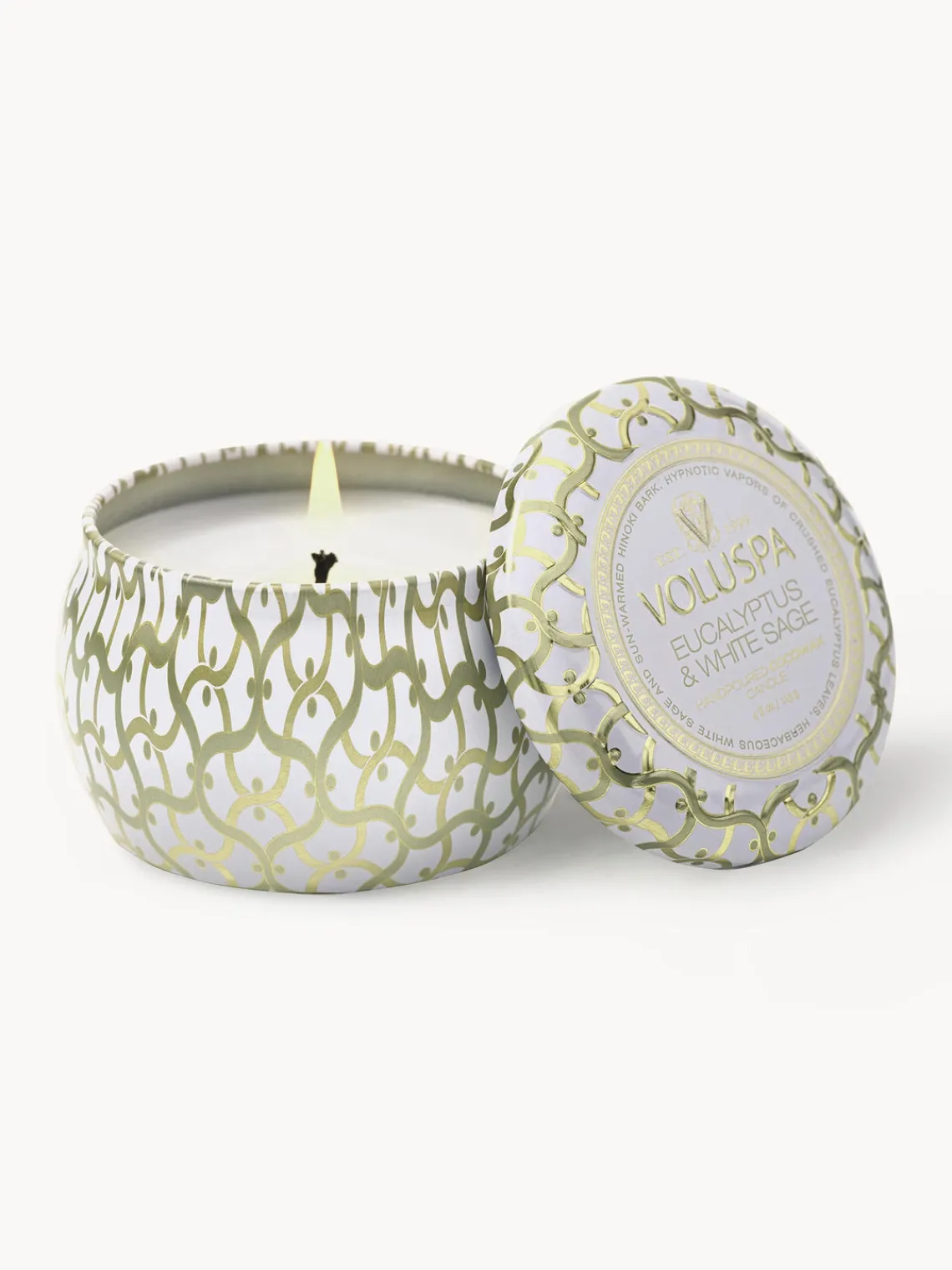 Best Voluspa Bougie parfumée artisanale Maison Blanc (eucalyptus, cardamome, sauge & écorce d'hinoki)