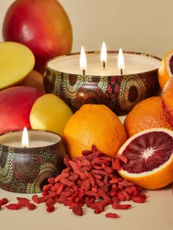 Online Voluspa Bougie parfumée artisanale à trois mèches Japonica Collection Baie de goji, mangue & orange tarocco