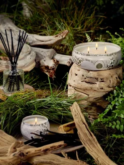 Sale Voluspa Bougie parfumée artisanale à trois mèches Japonica Collection (santal, vanille Bourbon & oud) Santal, vanille française Bourbon & Oud