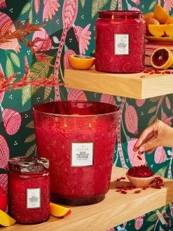 New Voluspa Bougie parfumée artisanale à cinq mèches Japonica Collection Baie de goji, mangue & orange tarocco