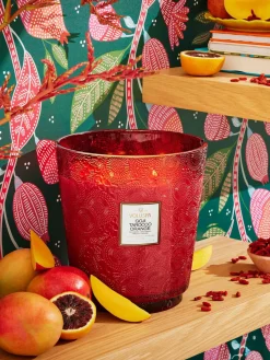 New Voluspa Bougie parfumée artisanale à cinq mèches Japonica Collection Baie de goji, mangue & orange tarocco