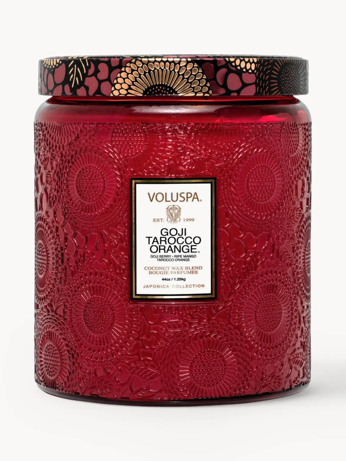 Discount Voluspa Bougie parfumée artisanale à deux mèches Japonica Collection Baie de goji, mangue & orange tarocco