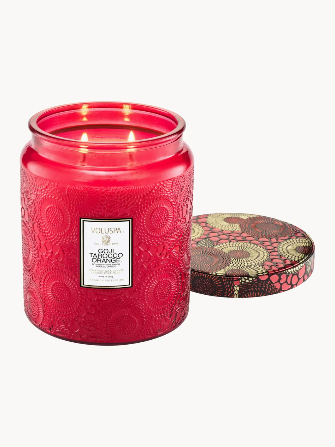 Discount Voluspa Bougie parfumée artisanale à deux mèches Japonica Collection Baie de goji, mangue & orange tarocco