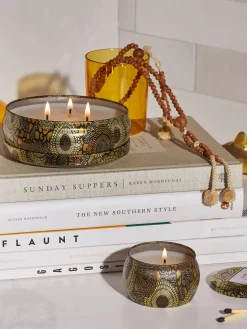 New Voluspa Bougie parfumée artisanale Japonica Collection Résine ambre, bois de santal, cèdre & orchidée vanille