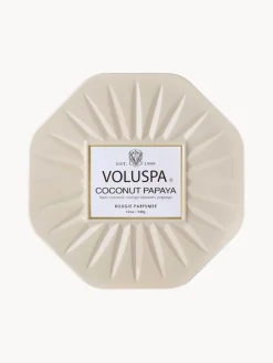 Fashion Voluspa Bougie parfumée artisanale à trois mèches Bougie Parfumee (noix de coco, fleur de manguier & papaye) Noix de coco fraîche, fleur de mangue & papaye