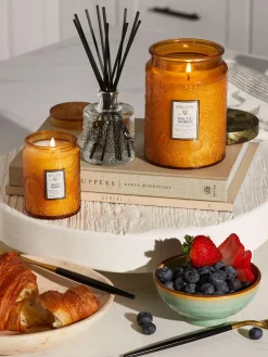 New Voluspa Bougie parfumée artisanale Japonica Collection Résine ambre, bois de santal, cèdre & orchidée vanille