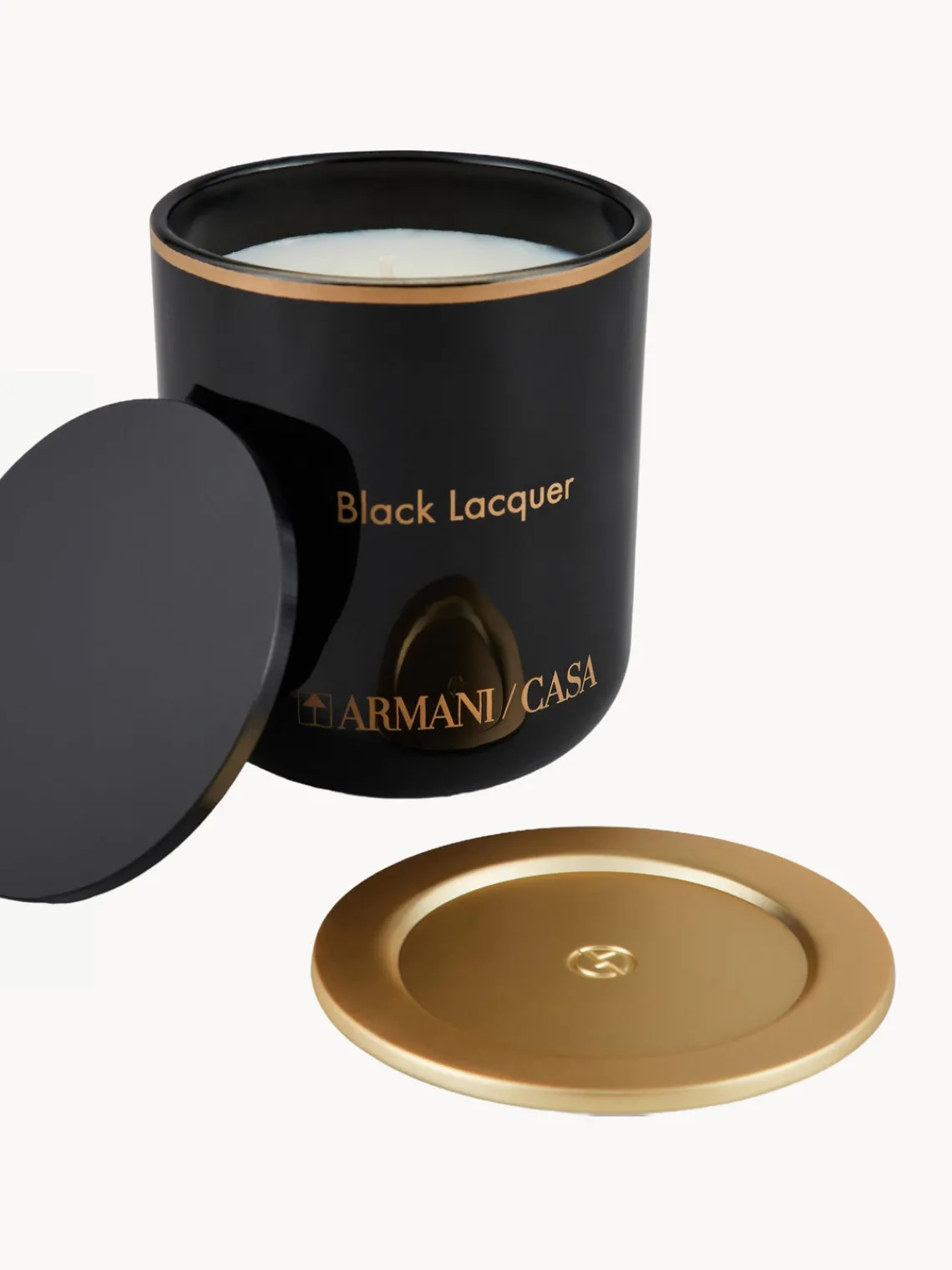 Fashion Armani Casa Bougie parfumée Pegaso Black Lacquer Ambre