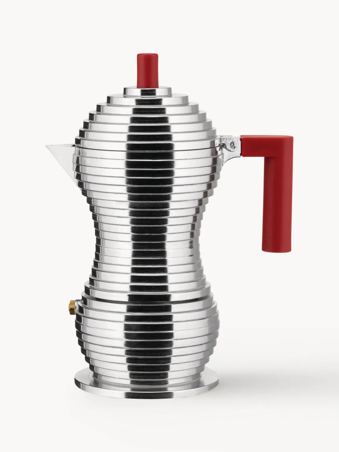 New ALESSI Bouilloire à espresso Pulcina Argenté, haute brillance, rouge