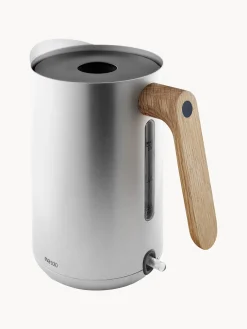 New Eva Solo Bouilloire Nordic Kitchen, 1,5 L Argenté, bois de chêne, noir