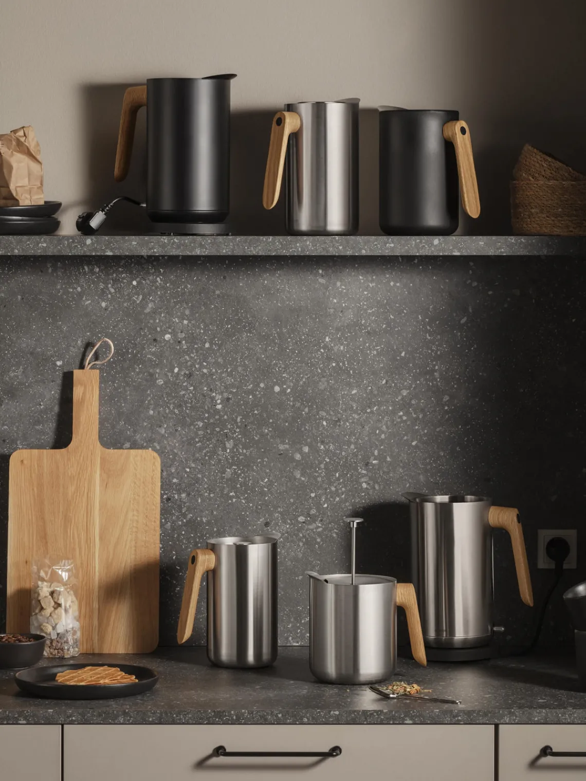 Discount Eva Solo Bouilloire Nordic Kitchen, 1,5 L Noir, bois de chêne