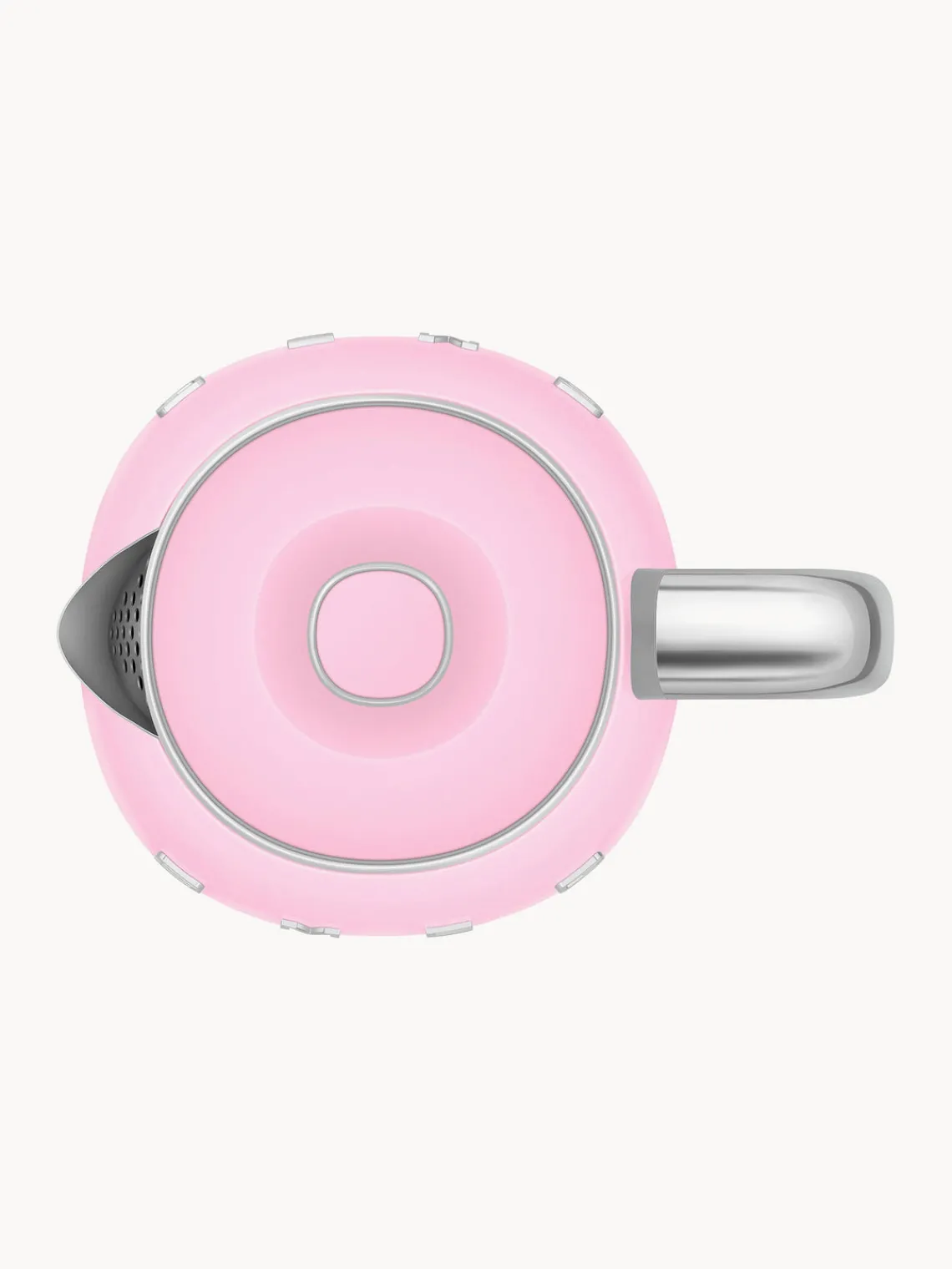 Hot Smeg Bouilloire 50's Style, 800 mL Rose, haute brillance