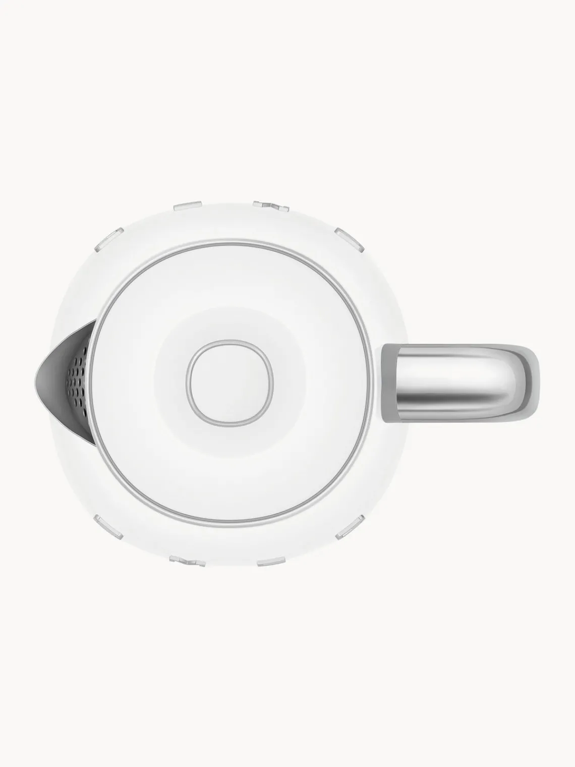 Best Smeg Bouilloire 50's Style, 800 mL Blanc, haute brillance