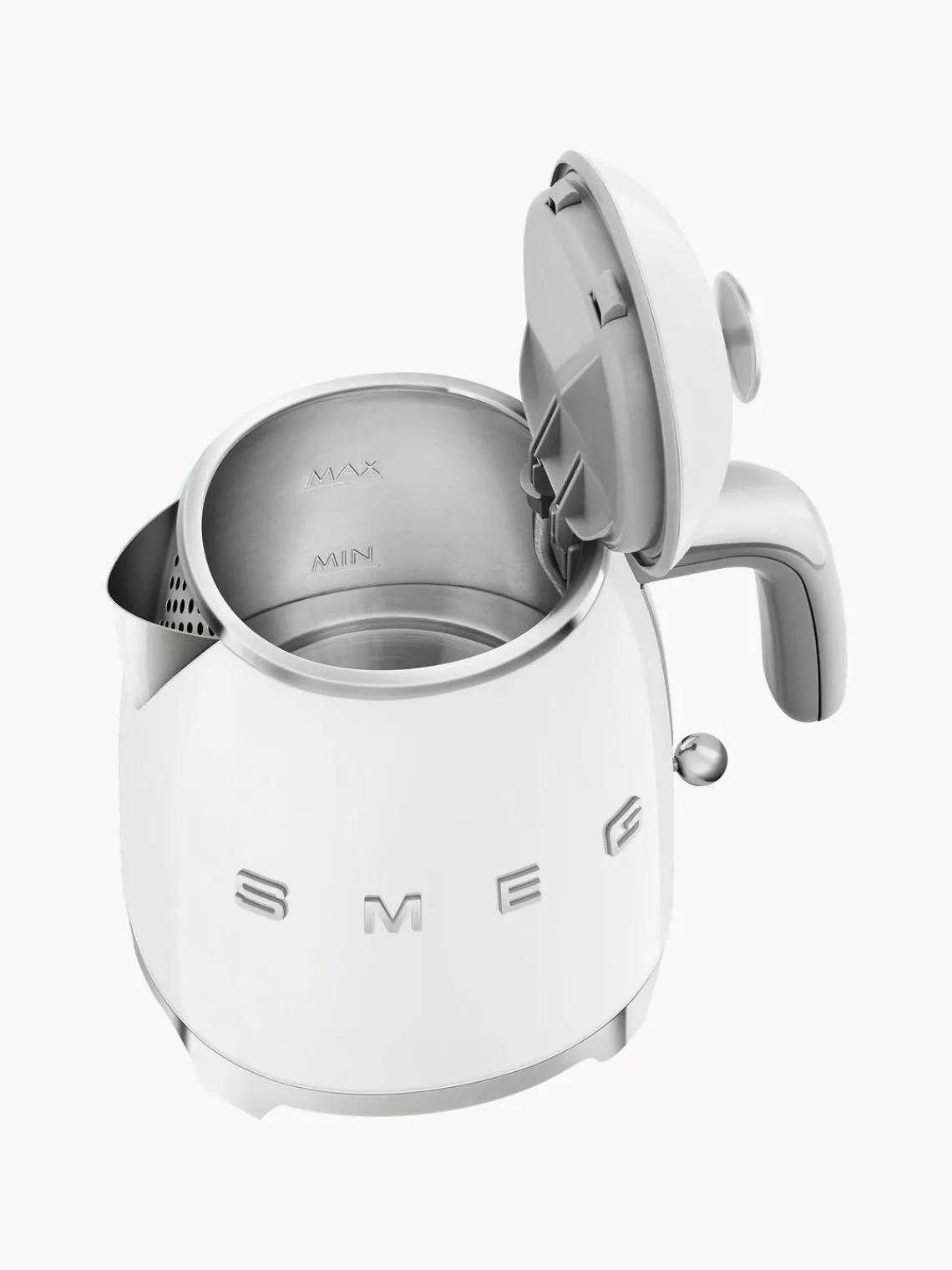 Best Smeg Bouilloire 50's Style, 800 mL Blanc, haute brillance