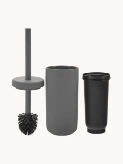 Discount Zone Denmark Brosse pour WC avec récipient Omega Gris foncé