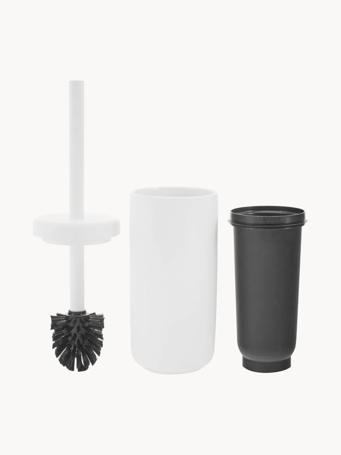 Clearance Zone Denmark Brosse pour WC avec récipient Omega Blanc