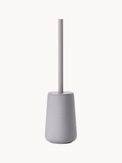 Best Zone Denmark Brosse pour WC avec récipient en porcelaine Brush Gris, mat