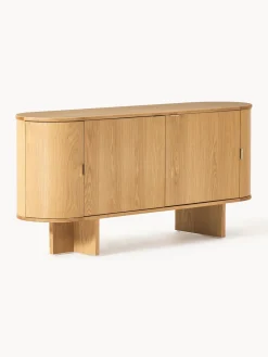 Best Westwing Collection Buffet en bois avec coins arrondis Zumi Chêne