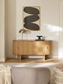 Best Westwing Collection Buffet en bois avec coins arrondis Zumi Chêne