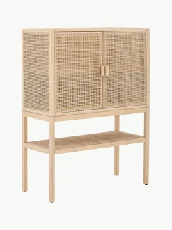 Sale Bloomingville Buffet haut en pin/rotin Sanna