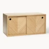 New Hübsch Buffet mural en bois avec motif à chevrons Herringbone