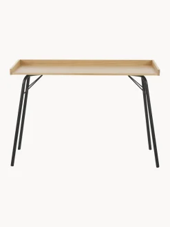 Best Woodman Bureau avec plateau en bois Rayburn Bois clair, noir