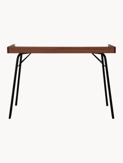 Discount Woodman Bureau avec plateau plaqué noyer Rayburn Bois foncé, noir