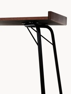 Discount Woodman Bureau avec plateau plaqué noyer Rayburn Bois foncé, noir