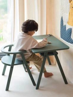 Fashion Nobodinoz Bureau en hêtre pour enfant Growing Green Vert foncé