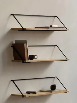 Sale Audo Copenhagen Bureau mural en bois et métal Majorka Bois clair