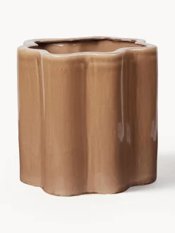 Sale Broste Copenhagen Cache-pot artisanal Sonja, haut. 36 cm Brun clair