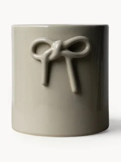 Sale DBKD Cache-pot en céramique Bow, haut. 14 cm Beige clair, haute brillance
