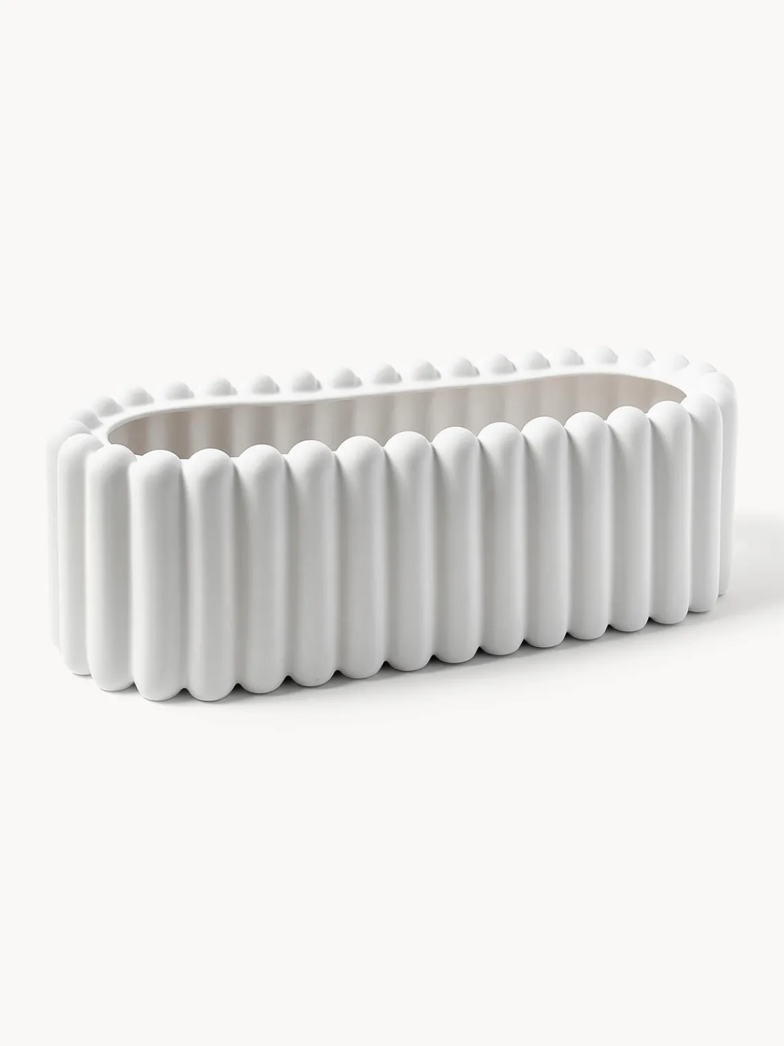 Fashion DBKD Cache-pot en céramique Mist, larg. 48 cm Blanc, mat