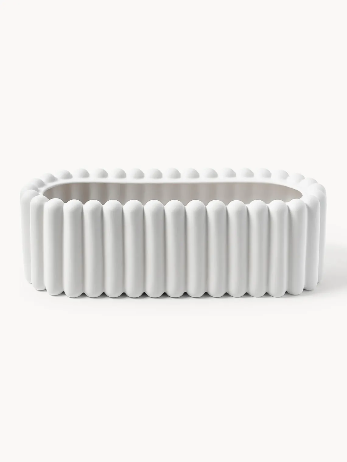 Fashion DBKD Cache-pot en céramique Mist, larg. 48 cm Blanc, mat