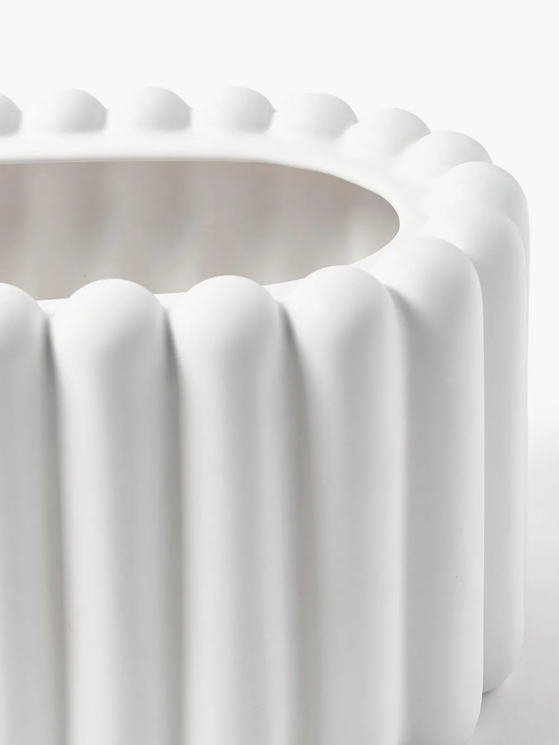 Fashion DBKD Cache-pot en céramique Mist, larg. 48 cm Blanc, mat