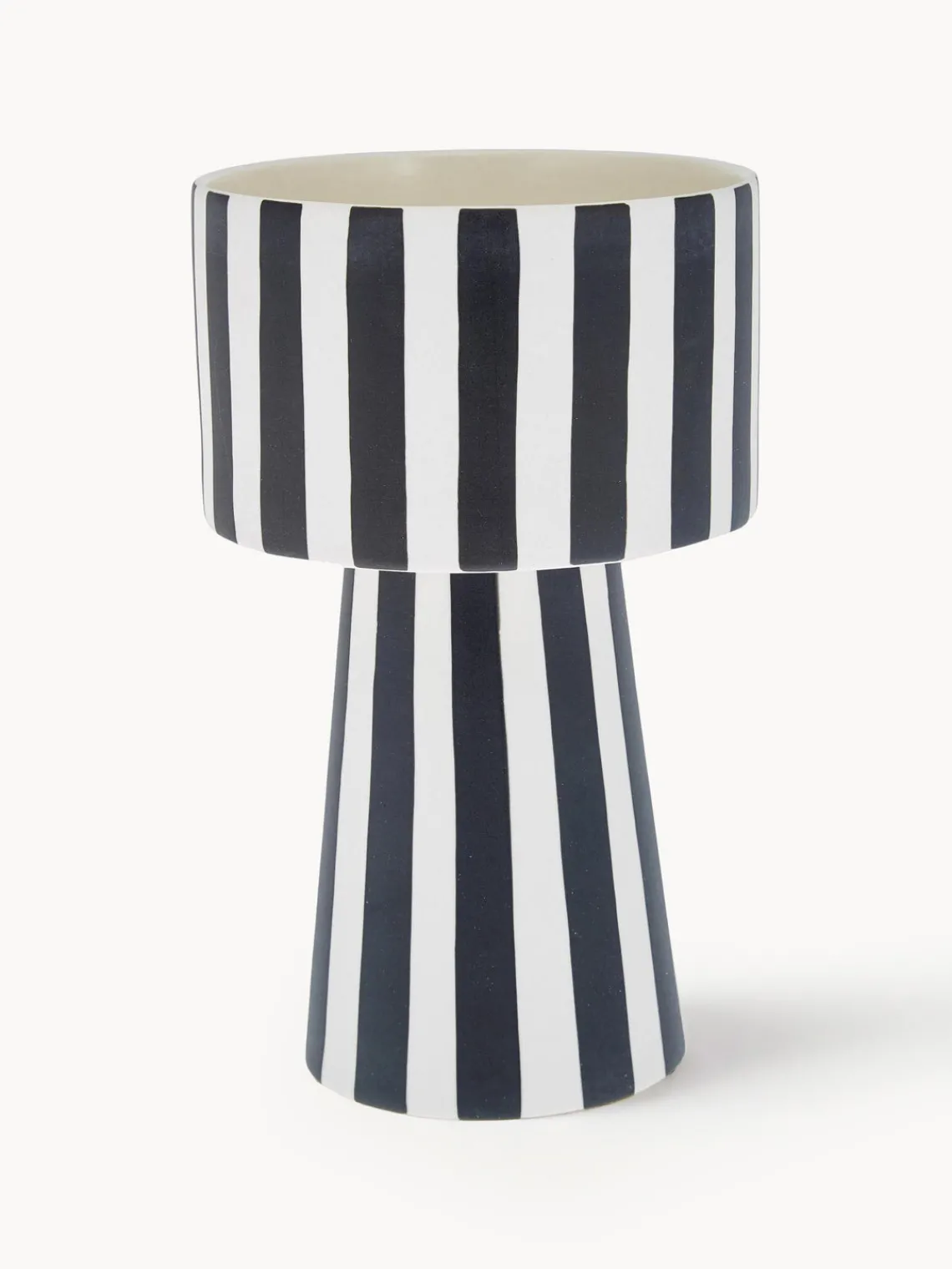 Best Oyoy Living Design Cache-pot en céramique Toppu, haut. 24 cm Blanc, noir