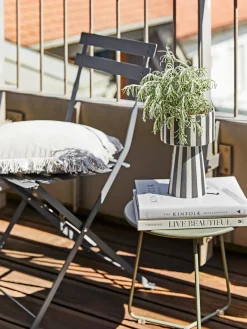 Best Oyoy Living Design Cache-pot en céramique Toppu, haut. 24 cm Blanc, noir