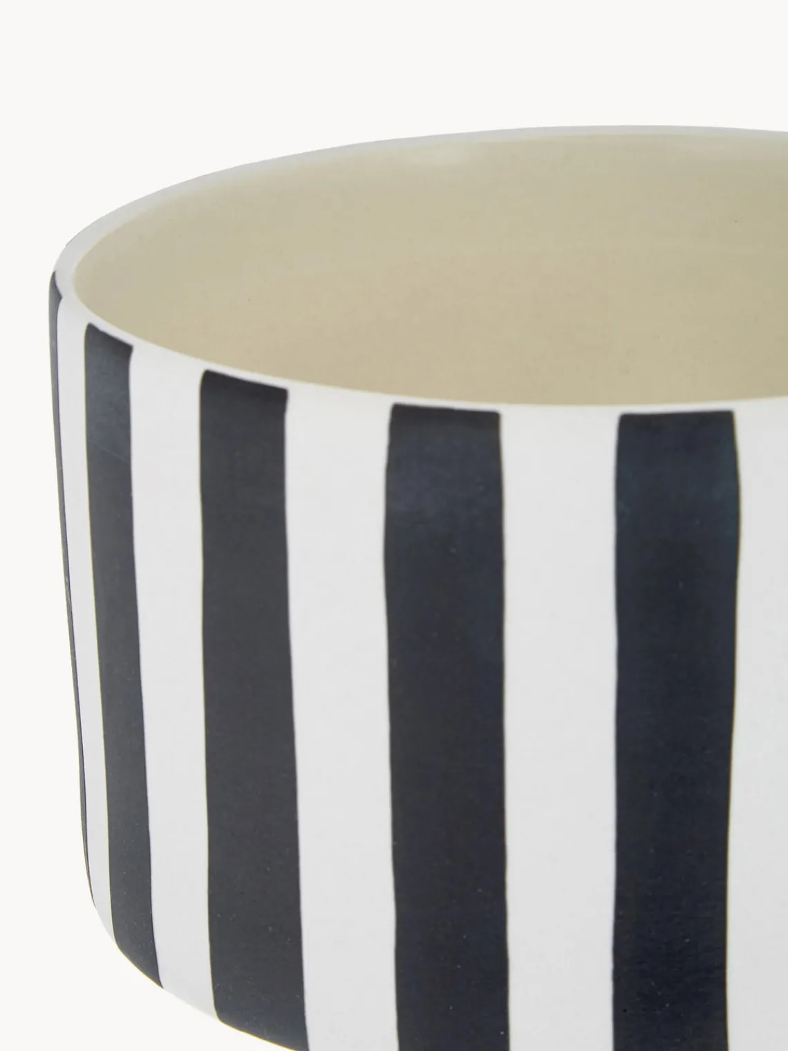 Best Oyoy Living Design Cache-pot en céramique Toppu, haut. 24 cm Blanc, noir