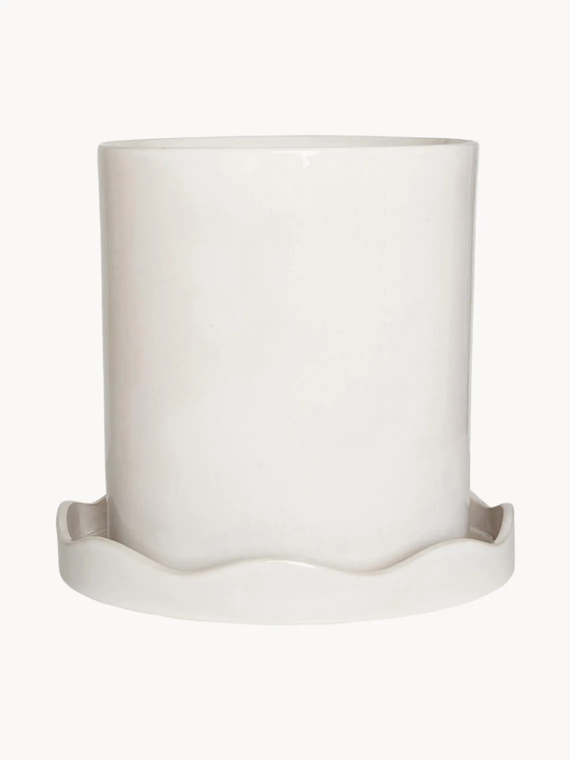 Outlet Oyoy Living Design Cache-pot Nami, haut. 30 cm Blanc, haute brillance