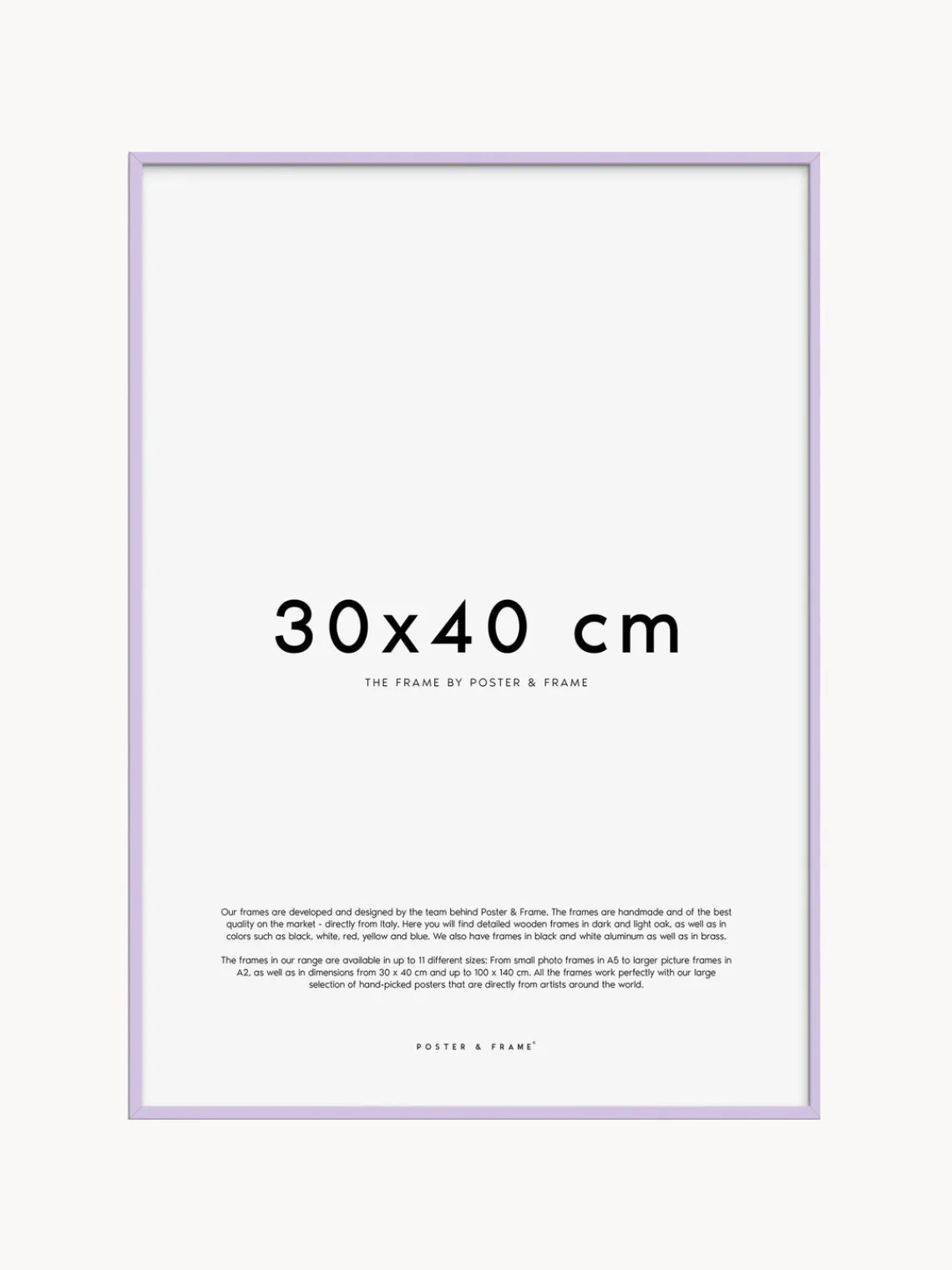 Fashion Poster and Frame Cadre photo artisanal Explore, tailles variées Lavande