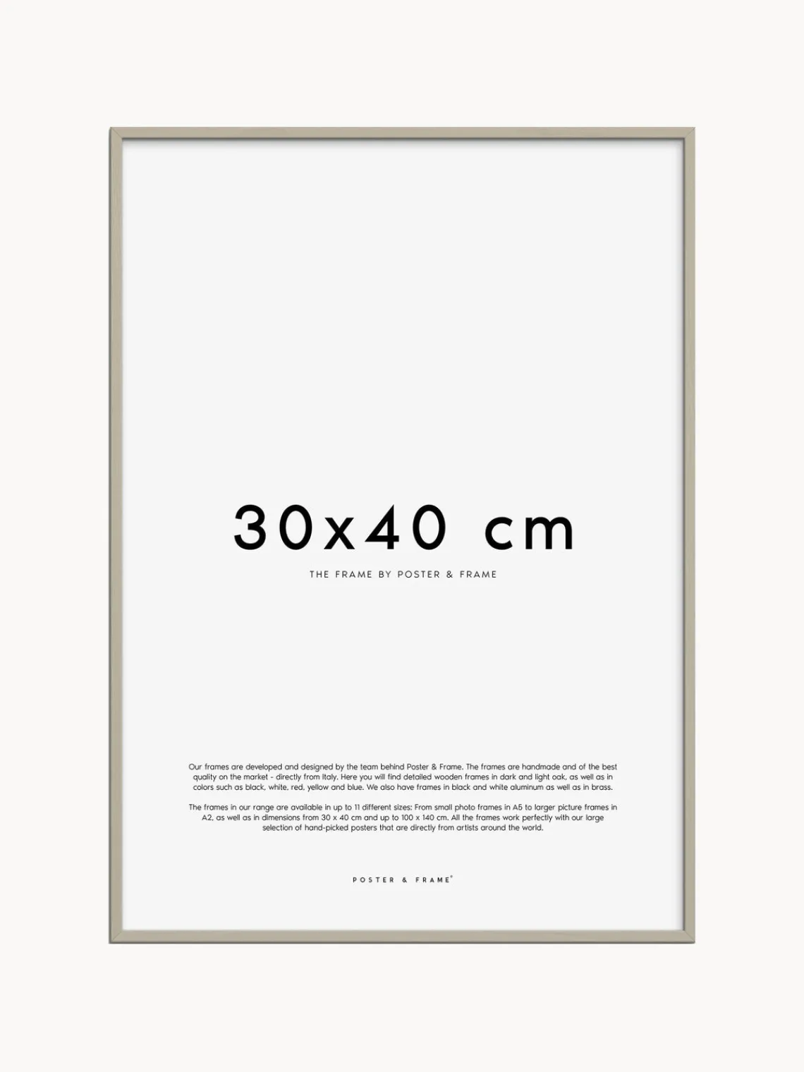 Clearance Poster and Frame Cadre photo artisanal Explore, tailles variées Grège