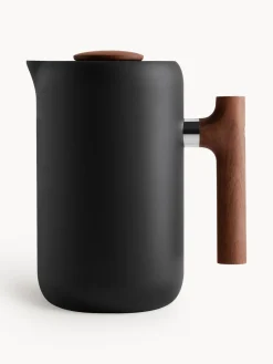 Fashion Fellow Cafetière Clara Noir, bois foncé