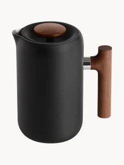 Fashion Fellow Cafetière Clara Noir, bois foncé