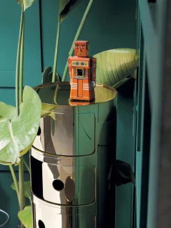 Sale Kartell Caisson design 3 modules Componibili Doré, haute brillance