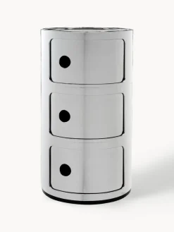 Discount Kartell Caisson design 3 modules Componibili Argenté