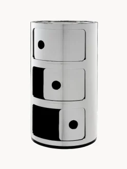 Discount Kartell Caisson design 3 modules Componibili Argenté
