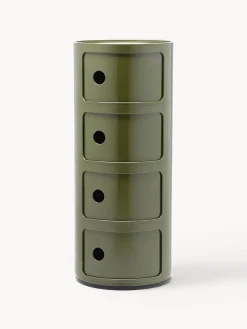 Best Kartell Caisson design 4 modules Componibili Vert olive, haute brillance