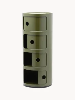 Best Kartell Caisson design 4 modules Componibili Vert olive, haute brillance