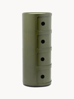 Best Kartell Caisson design 4 modules Componibili Vert olive, haute brillance