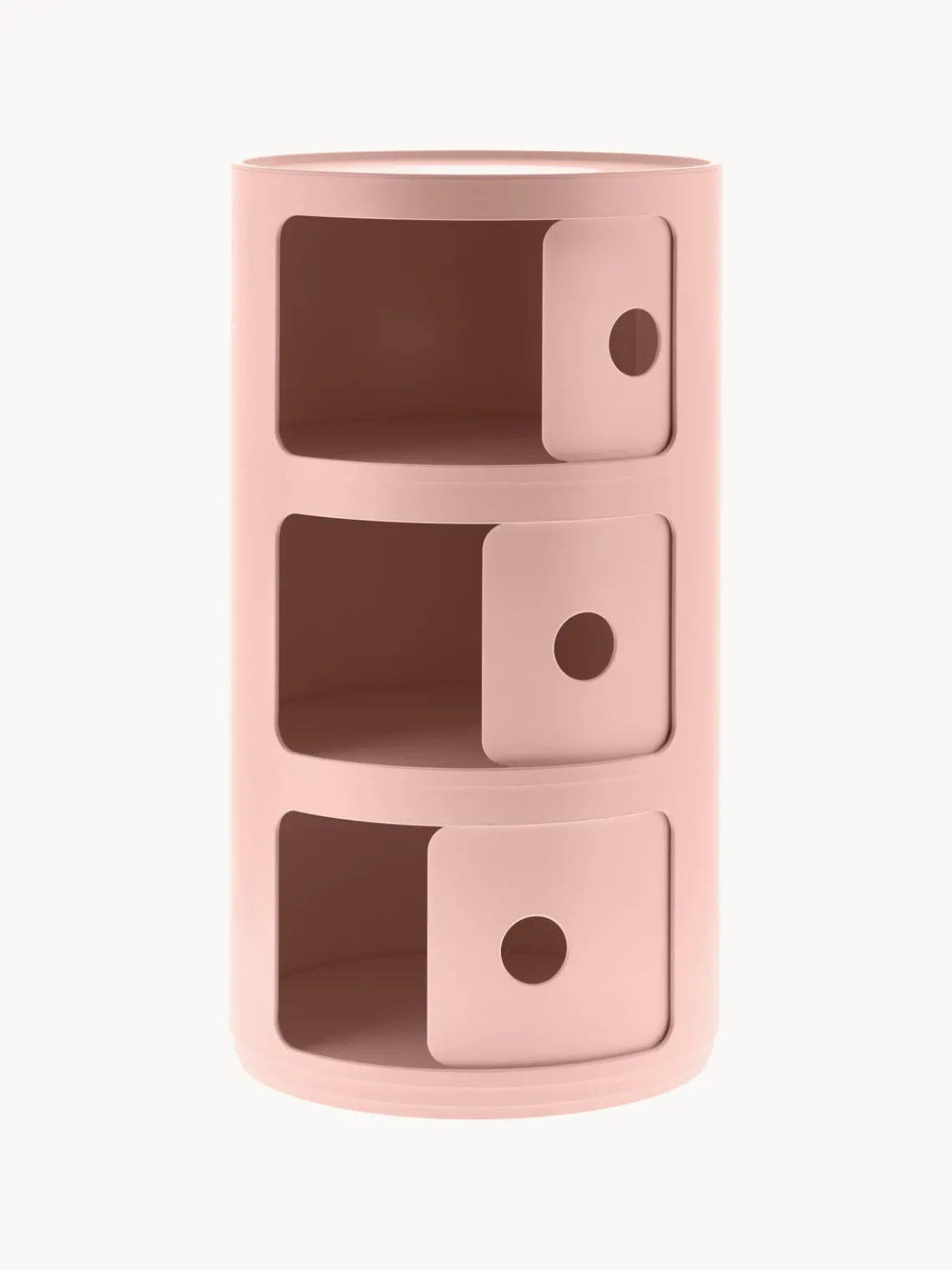 Sale Kartell Caisson design 3 modules Componibili Bio Vieux rose, mat